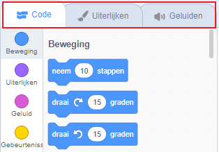 Tabbladen in Scratch